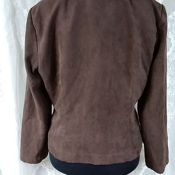 STUDIO I WOMEN'S JACKET BLAZER BROWN SIZE 14 - Picture 8 of 12